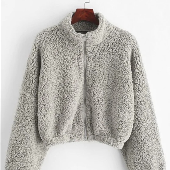 sherpa jacket cropped